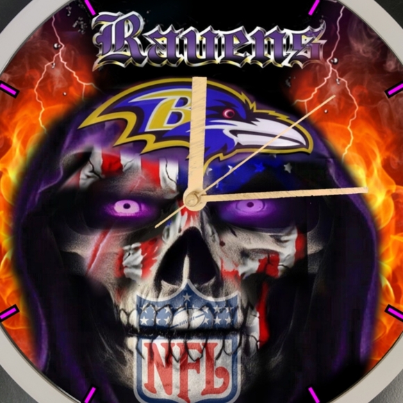 Baltimore Ravens clock - Picture 4 of 7